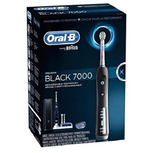 Oral-B Black 7000 SmartSeries Electric Rechargeable Power Toothbrush with Bluetooth, Powered by Braun